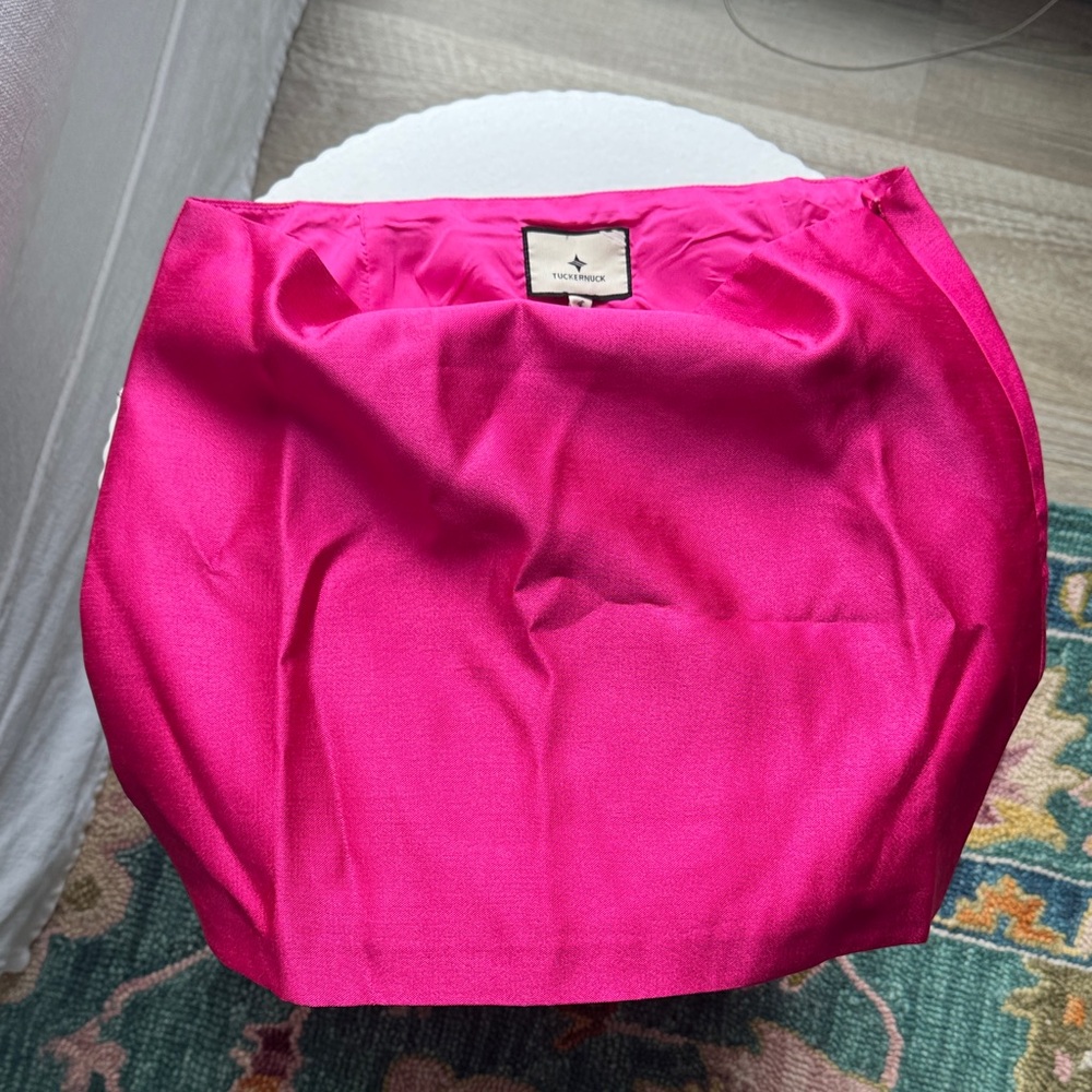 Tuckernuck Dupioni Vibrant Pink Mini Skirt - silk - Picture 4 of 4